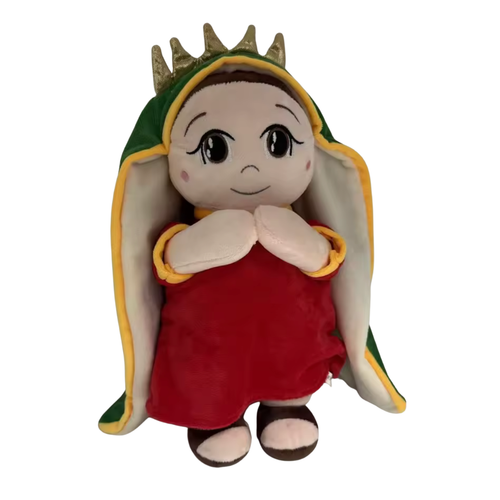 Peluche de la Virgen de Guadalupe María que respira.